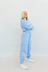N+G ORIGINAL: It Girl Oversized Cargo Sweatpants (Blue) *expected to ship 11/25