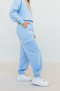 N+G ORIGINAL: It Girl Oversized Cargo Sweatpants (Blue)