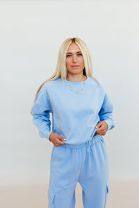 N+G Originals: It Girl Oversized Crew (Blue) *expected to ship 11/25