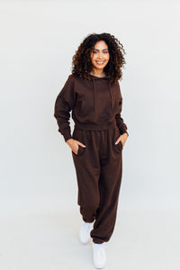 N+G ORIGINAL: Cozy Girl Oversized Sweatpants (Chocolate Brown)