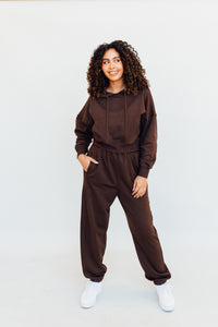 N+G ORIGINAL: Cozy Girl Oversized Sweatpants (Chocolate Brown)