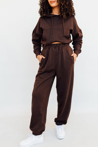 N+G ORIGINAL: Cozy Girl Oversized Sweatpants (Chocolate Brown)