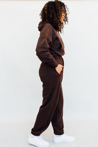 N+G ORIGINAL: Cozy Girl Oversized Sweatpants (Chocolate Brown)