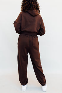 N+G ORIGINAL: Cozy Girl Oversized Sweatpants (Chocolate Brown)