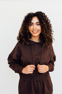 N+G ORIGINAL: Cozy Girl Oversized Sweatshirt (Chocolate Brown)