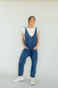 Free People High Roller Jumpsuit (Sapphire Blue) *RESTOCKED*