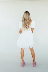 Talk About Texture Dress (White)