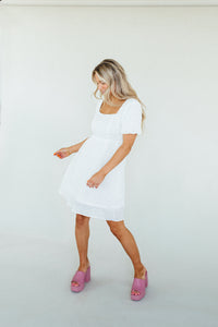 Talk About Texture Dress (White)