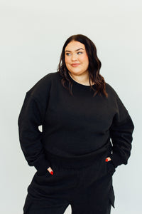 N+G Originals: It Girl Oversized Crew (Black) *expected to ship 11/25