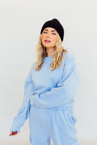 N+G Originals: It Girl Oversized Crew (Blue) *expected to ship 11/25