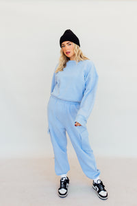N+G ORIGINAL: It Girl Oversized Cargo Sweatpants (Blue) *expected to ship 11/25