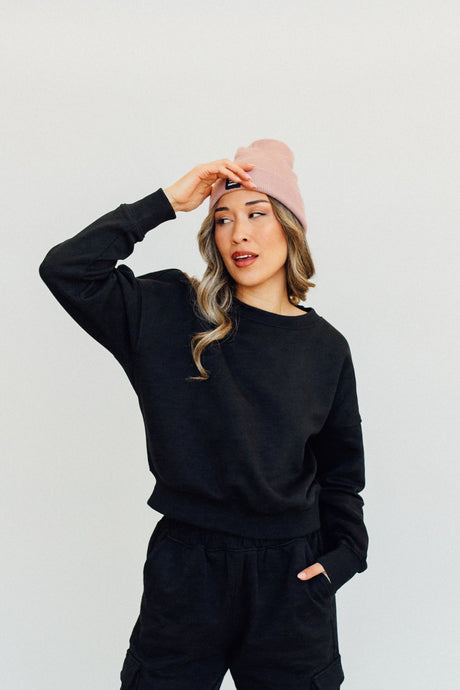 N+G Originals: It Girl Oversized Crew (Black)