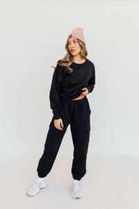 N+G Originals: It Girl Oversized Crew (Black) *expected to ship 11/25