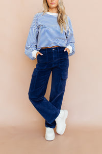 Cargo But Make it Corduroy Pants (Blue)