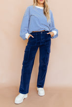 Load image into Gallery viewer, Cargo But Make it Corduroy Pants (Blue)