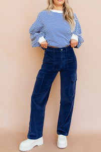 Cargo But Make it Corduroy Pants (Blue)