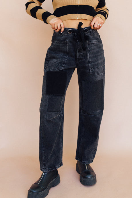 Moxie Pull-On Barrel Jeans (FREE PEOPLE)