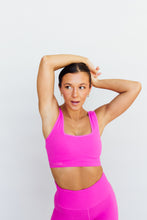 Load image into Gallery viewer, Good Karma Square-Neck Bra (FREE PEOPLE) *Living Magenta*