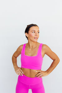 Good Karma Square-Neck Bra (FREE PEOPLE) *Living Magenta*