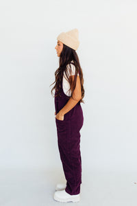 High Roller Cord Jumpsuit (FREE PEOPLE) *Italian Plum*