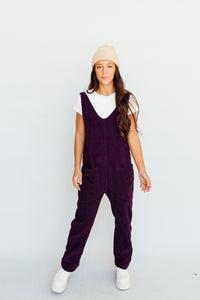 High Roller Cord Jumpsuit (FREE PEOPLE) *Italian Plum*