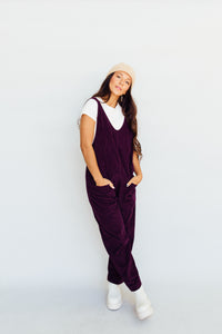 High Roller Cord Jumpsuit (FREE PEOPLE) *Italian Plum*