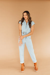 Buckle Up Buttercup Jumpsuit (Denim)