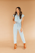 Load image into Gallery viewer, Buckle Up Buttercup Jumpsuit (Denim)