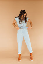 Load image into Gallery viewer, Buckle Up Buttercup Jumpsuit (Denim)