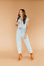 Load image into Gallery viewer, Buckle Up Buttercup Jumpsuit (Denim)