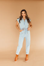 Load image into Gallery viewer, Buckle Up Buttercup Jumpsuit (Denim)