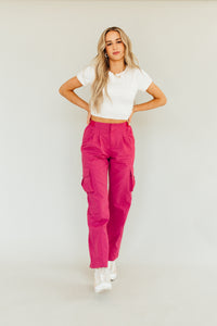 Sporty Spice Cargo Pants (Pink)