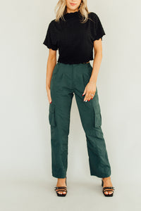 Sporty Spice Cargo Pants (Emerald)