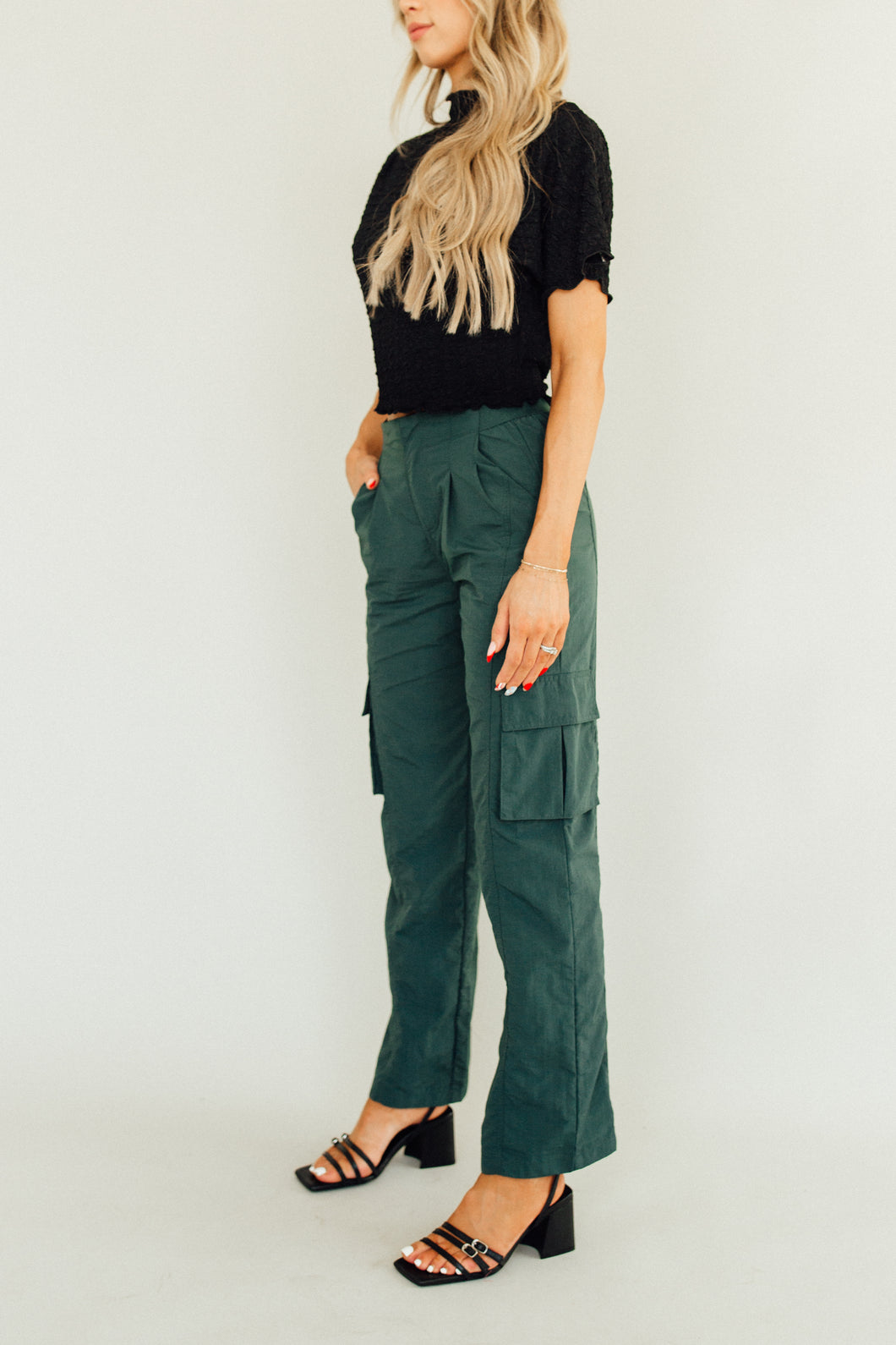 Sporty Spice Cargo Pants (Emerald)