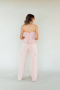 All Pale Pink Corset Top