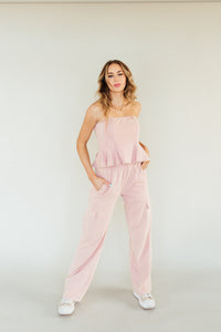 All Pale Pink Corset Top