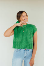 Load image into Gallery viewer, Cable Knit Cutie Top (Green)