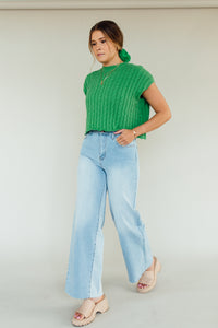 Cable Knit Cutie Top (Green)