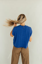 Load image into Gallery viewer, Cable Knit Cutie Top (Blue)