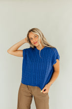 Load image into Gallery viewer, Cable Knit Cutie Top (Blue)