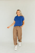 Load image into Gallery viewer, Cable Knit Cutie Top (Blue)