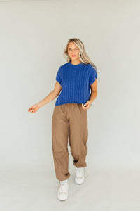 Cable Knit Cutie Top (Blue)