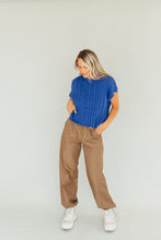 Load image into Gallery viewer, Cable Knit Cutie Top (Blue)