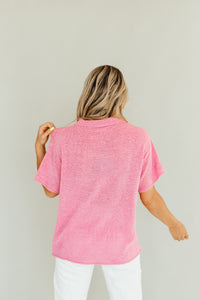 Collar me Pink Top