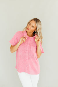 Collar me Pink Top