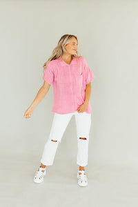Collar me Pink Top