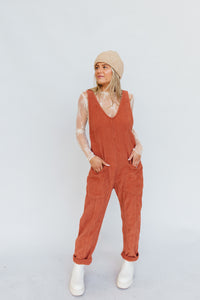 High Roller Cord Jumpsuit (FREE PEOPLE) *Sunburn*