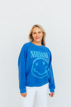 Load image into Gallery viewer, Daydreamer Nirvana Smiley Crew (Cobalt)