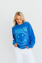 Load image into Gallery viewer, Daydreamer Nirvana Smiley Crew (Cobalt)