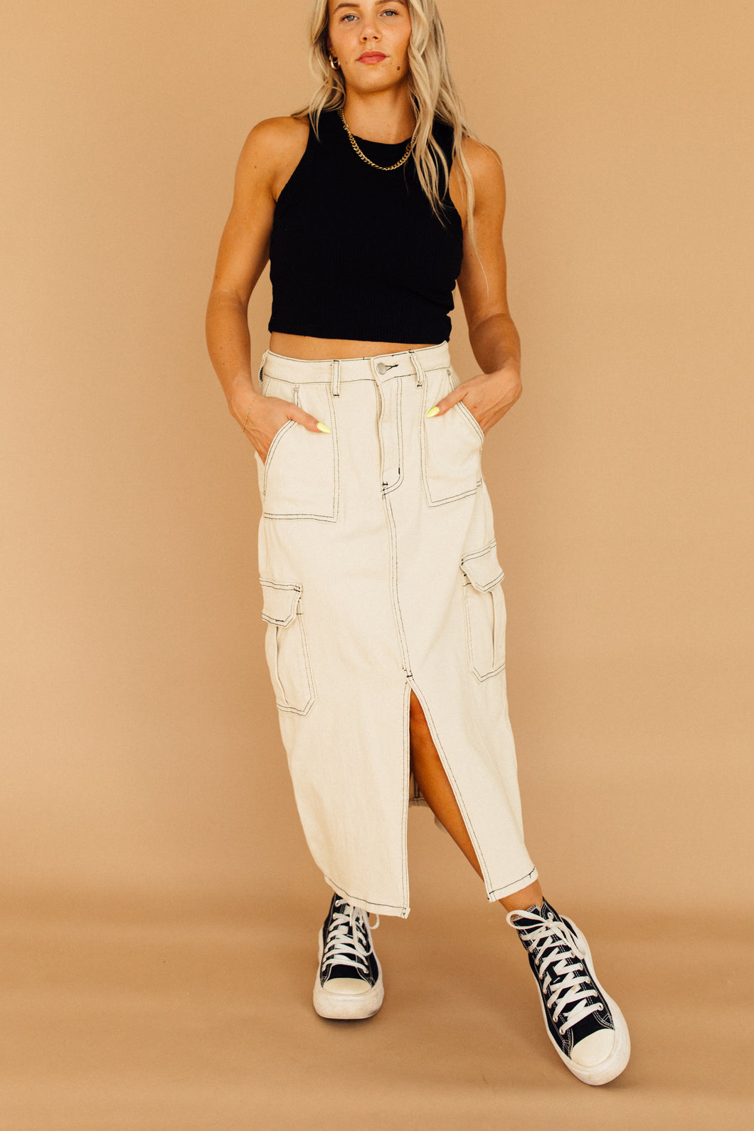 Precious Cargo Skirt (Ecru)